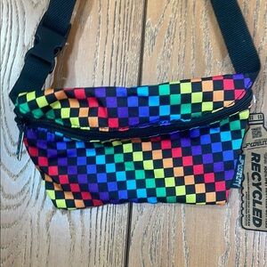 NWT - Colorful Checkered Fanny Pack